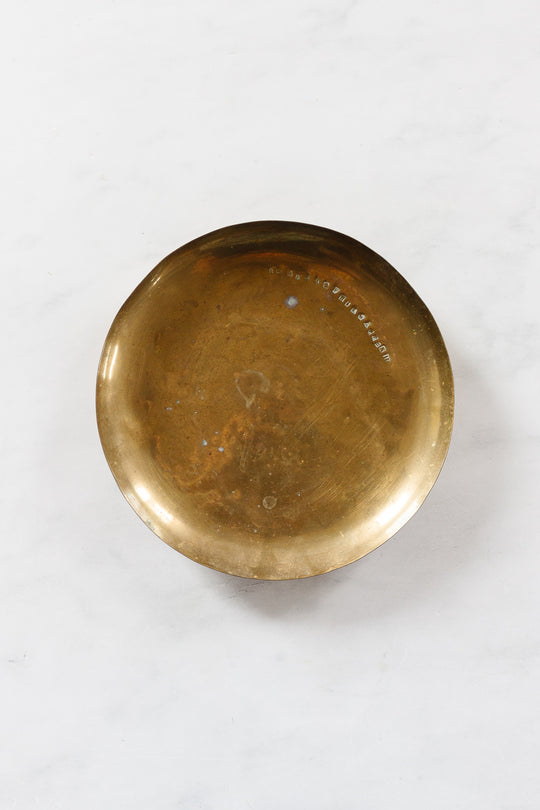 turn of the century French stamped brass boulangerie scale tray