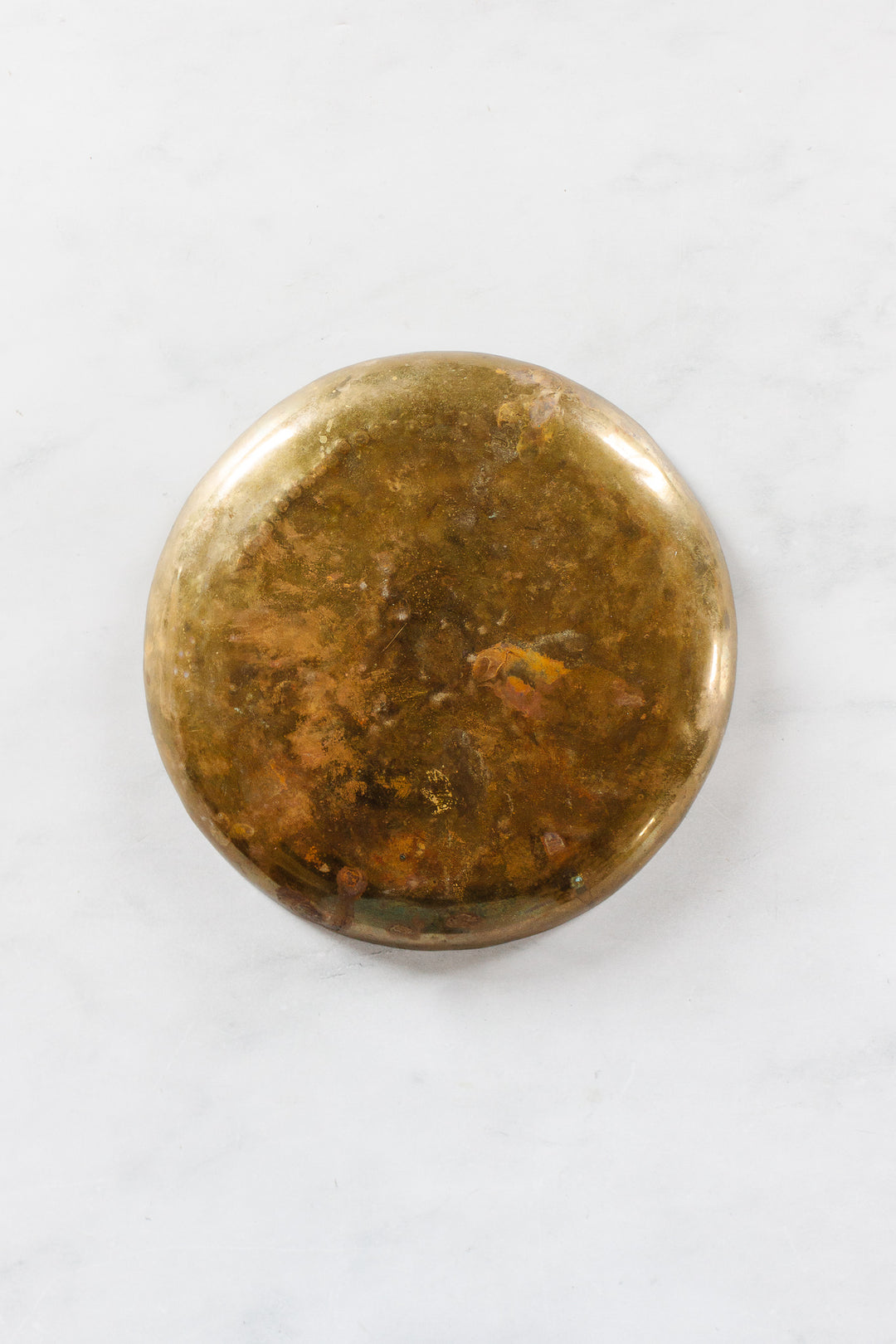 turn of the century French stamped brass boulangerie scale tray