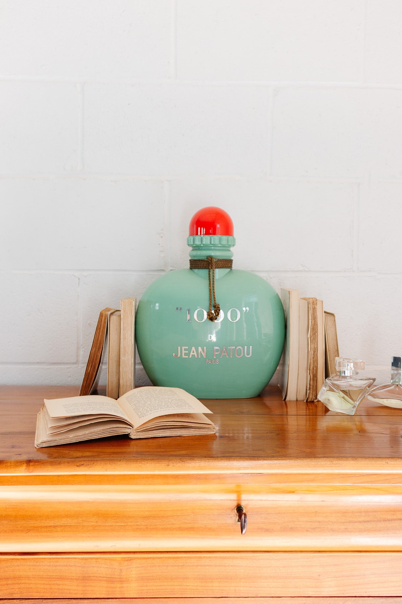 rare extra large 1970s French Jean Patou “1000” parfumerie display