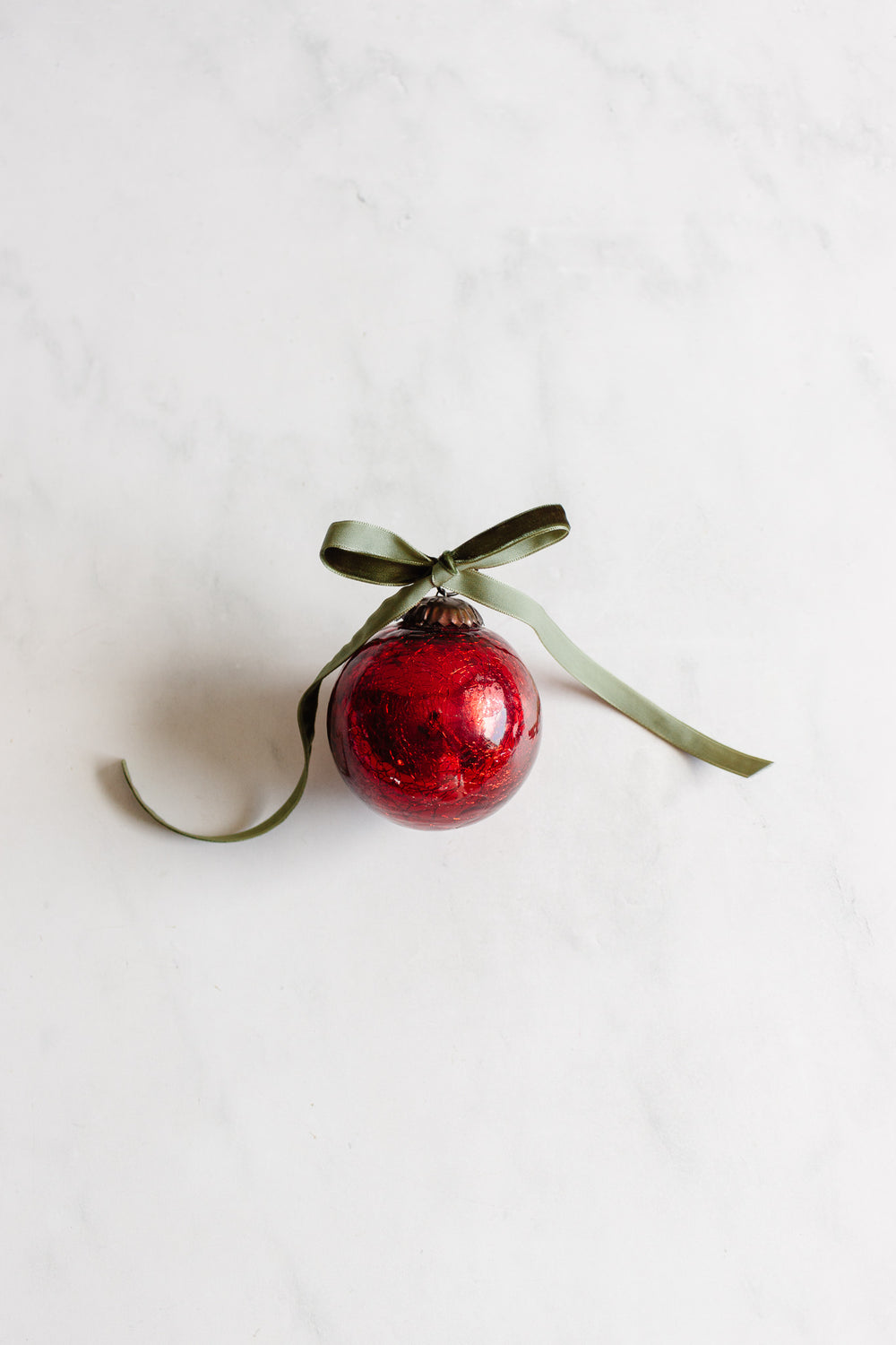 vintage french rouge mercury glass ball