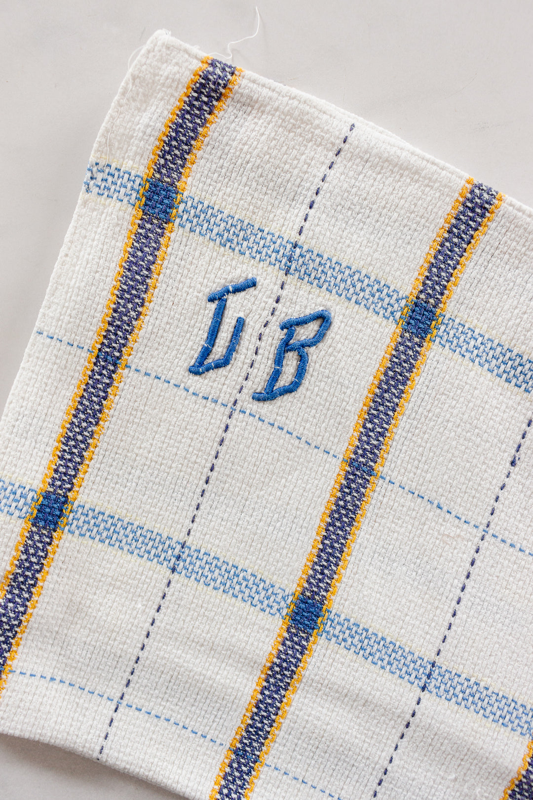 Vintage French monogrammed kitchen towels