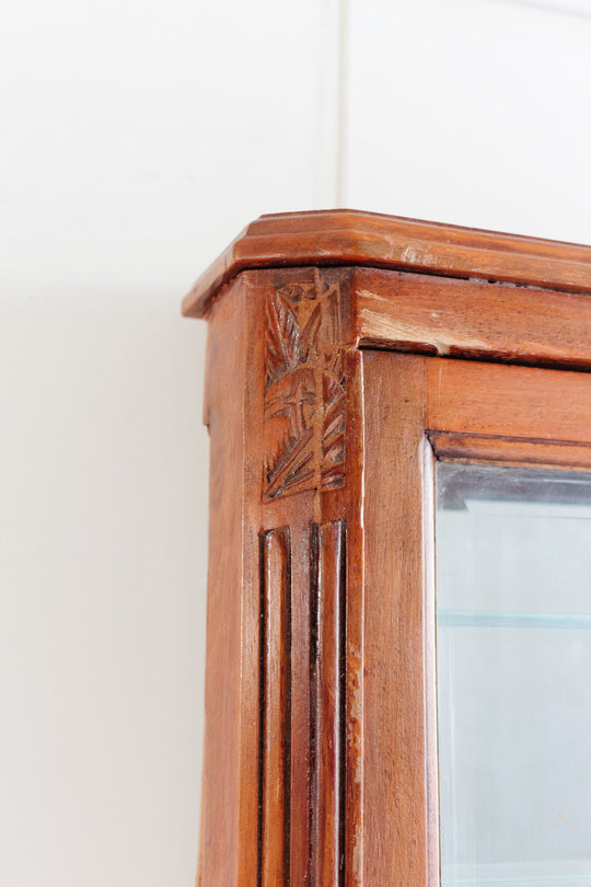 vintage french art deco wooden cabinet