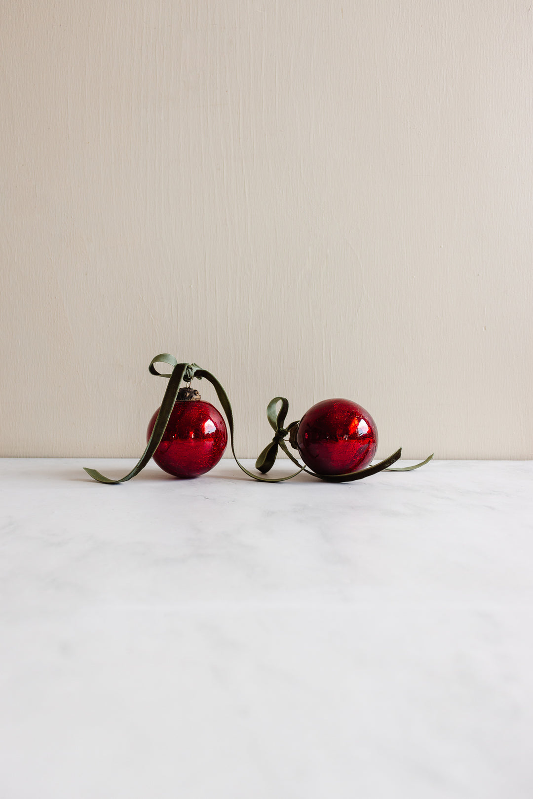 vintage french rouge mercury glass ball