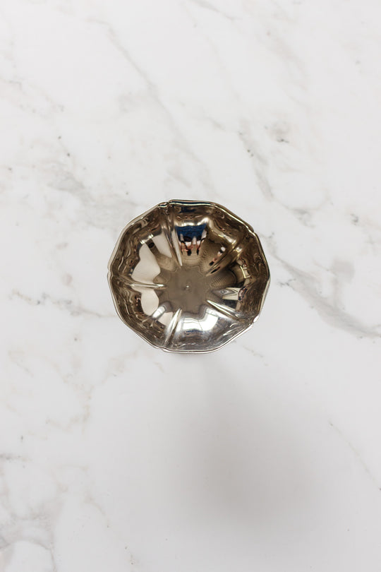vintage french stainless steel champagne coupes
