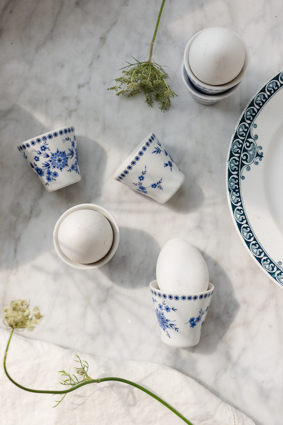 set of 6  midcentury egg cups — seltmann weiden bavaria