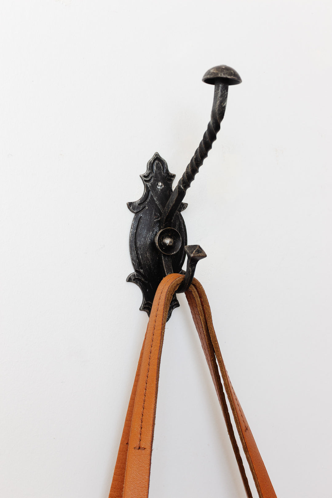 vintage french cast iron hat hook