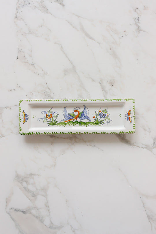 vintage french moustiers rectangular dish