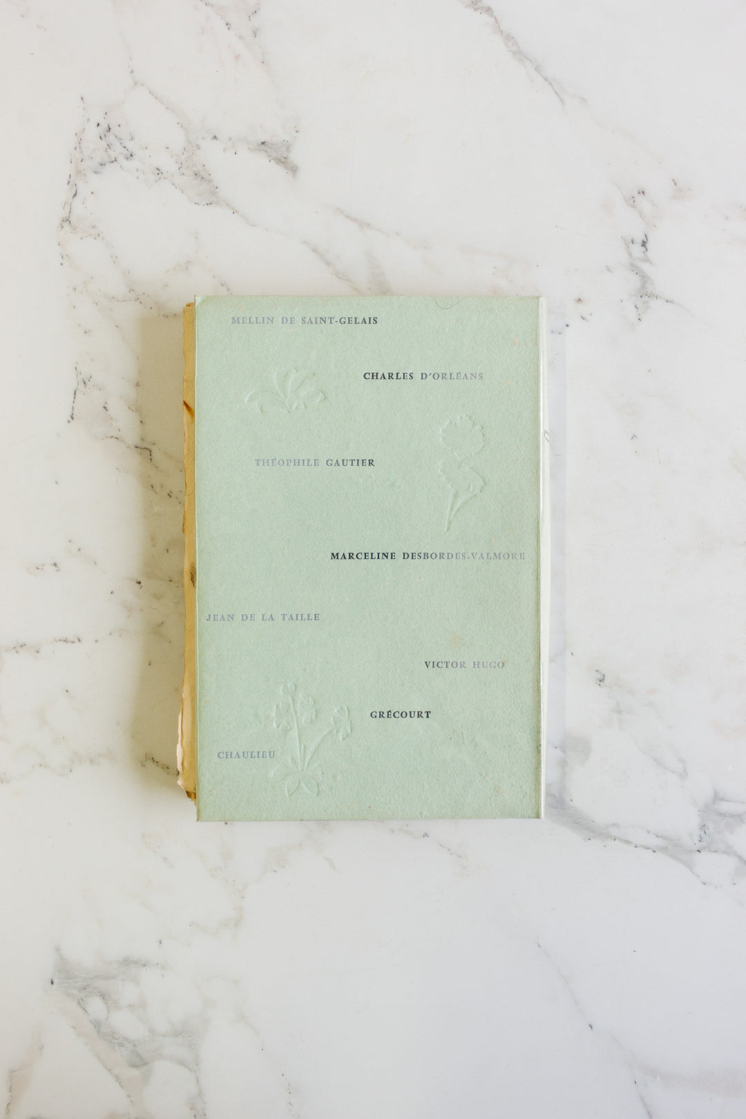 limited edition french "flora" book printed on handmade paper with real flowers