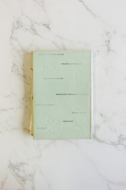 limited edition french "flora" book printed on handmade paper with real flowers
