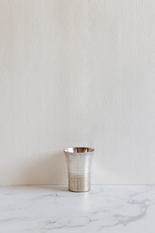 antique french silverplated christening cups