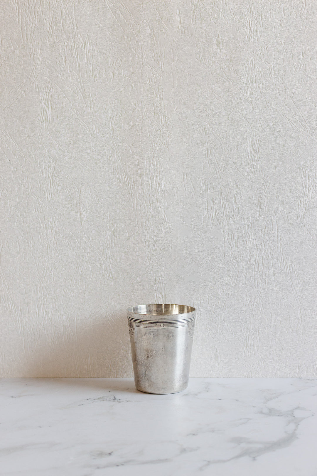 antique french silverplated christening cups