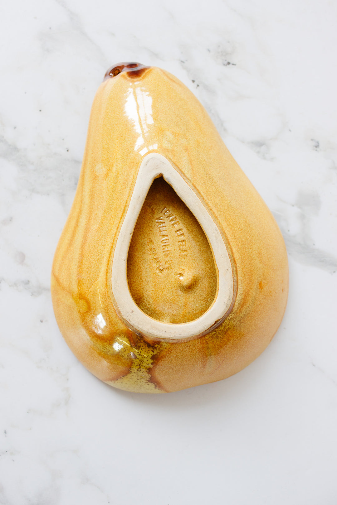 vintage french vallauris pear dish