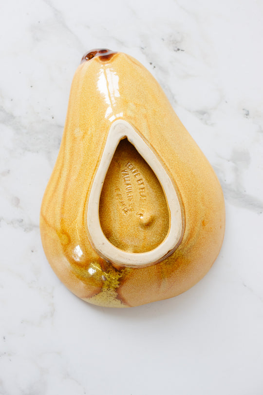 vintage french vallauris pear dish