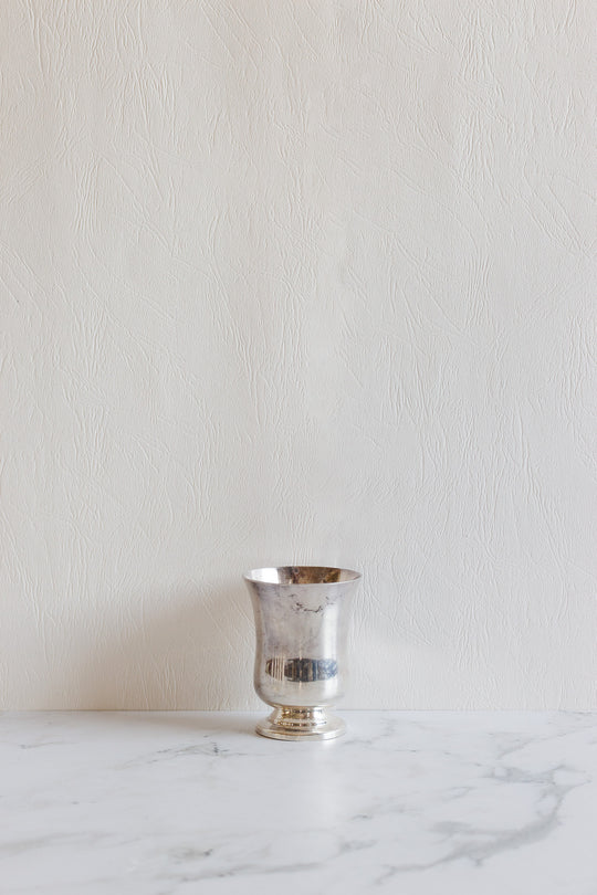 antique french silverplated christening cups