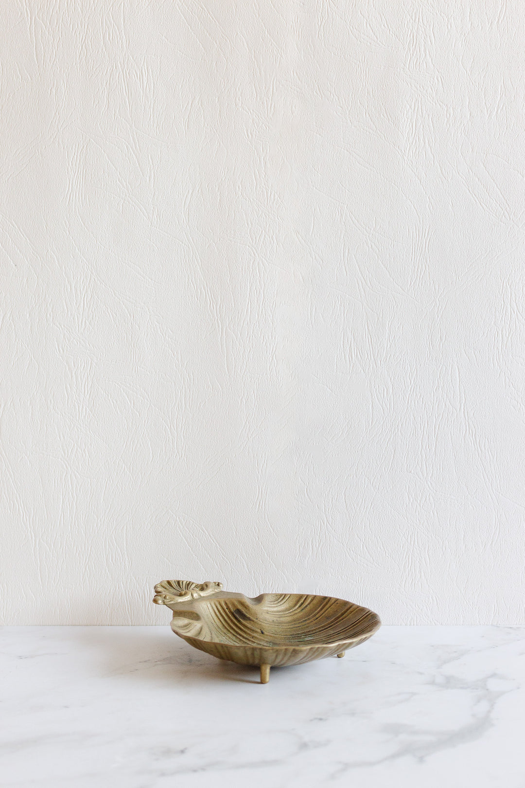 antique french brass coquillage cendrier