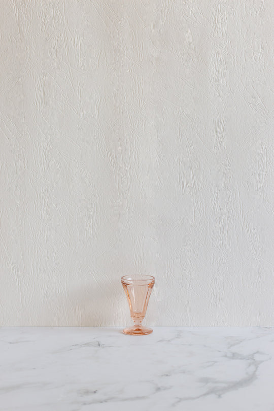 antique french pink liqueur glasses
