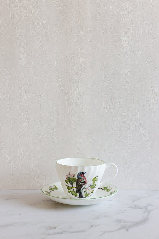 vintage crown staffordshire  teacup and saucer