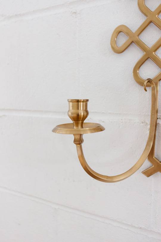 pair of vintage french brass sconces