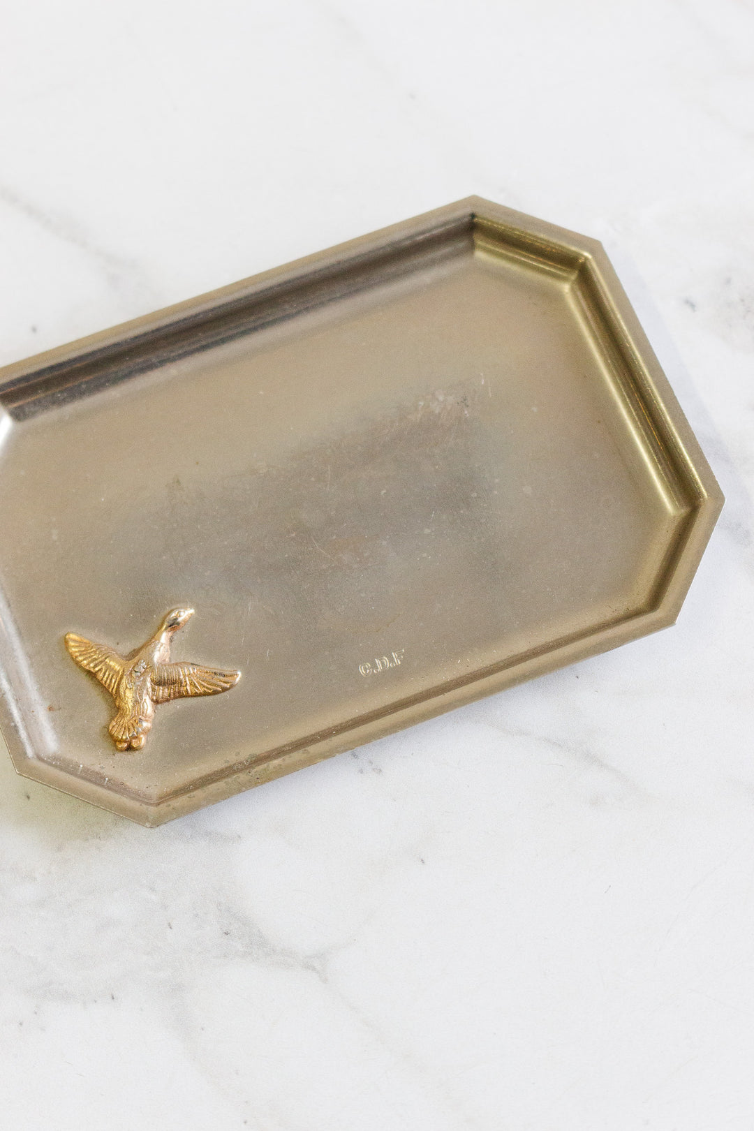 vintage french petite tray with "canard" detail
