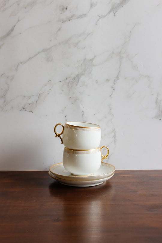 pair of wm. Guérin & co. limoges tea cups