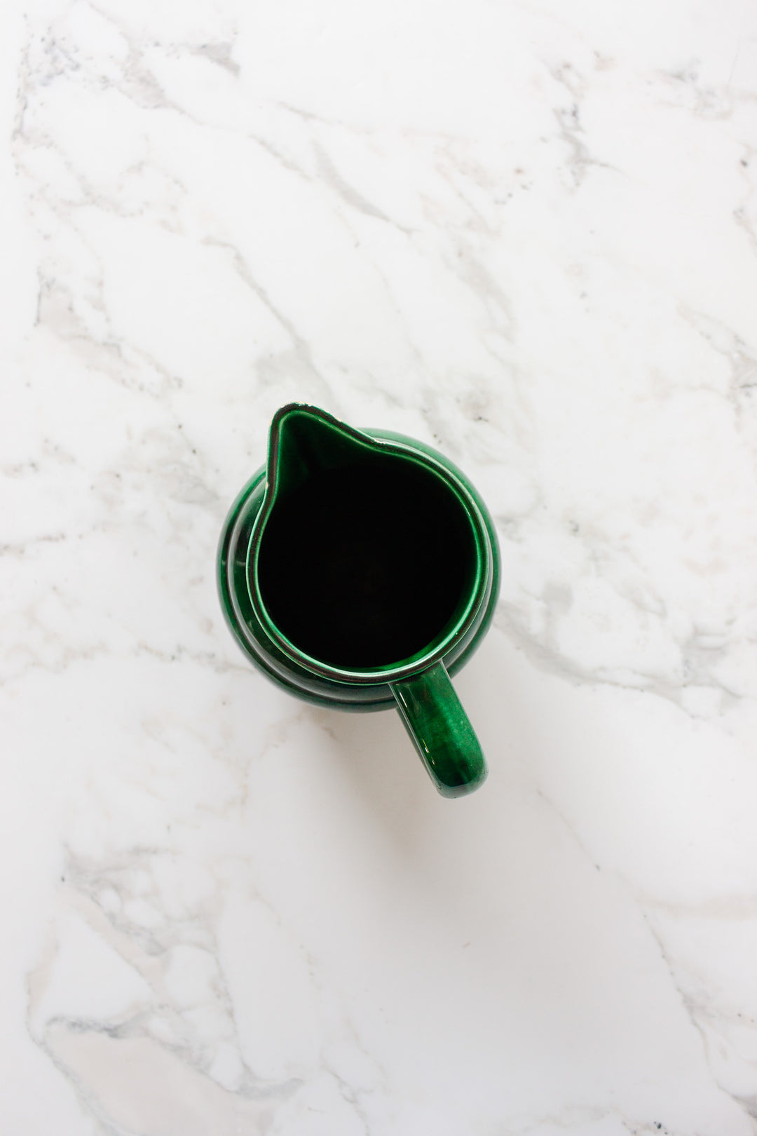 antique french emerald green stoneware pitcher