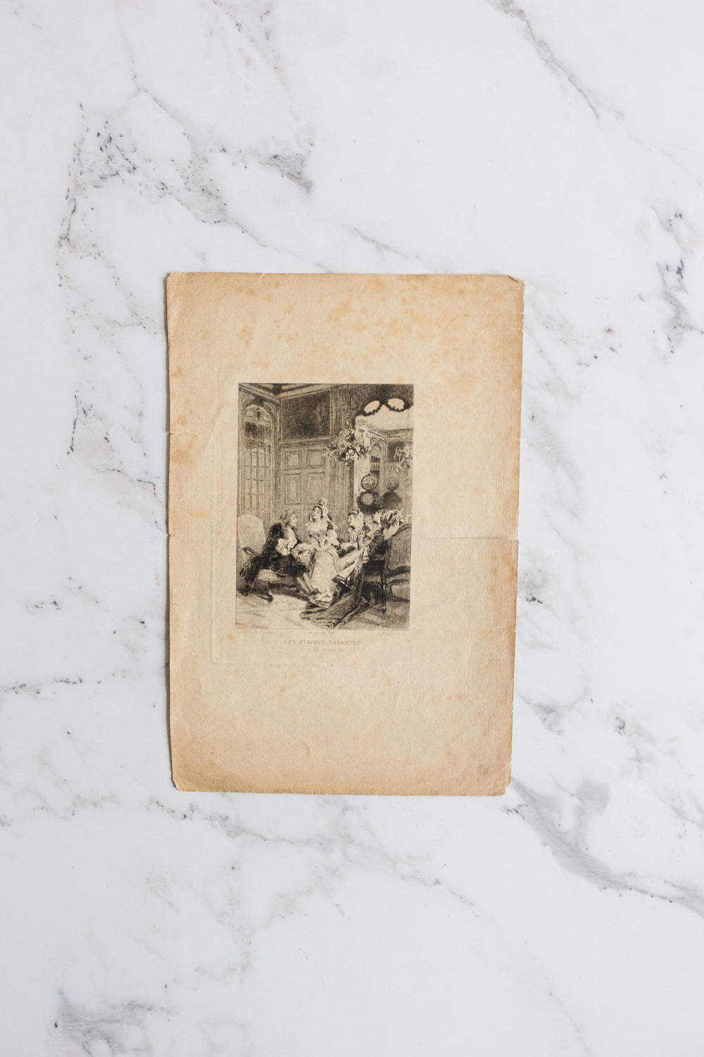 pair of antique French engravings