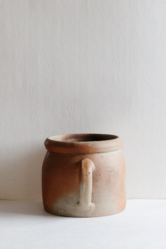 extra large vintage french stoneware confit pot