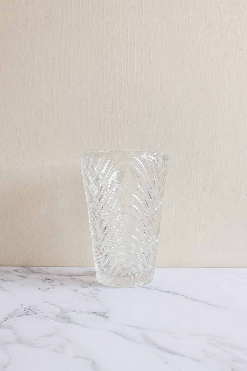 midcentury French glass florist vase