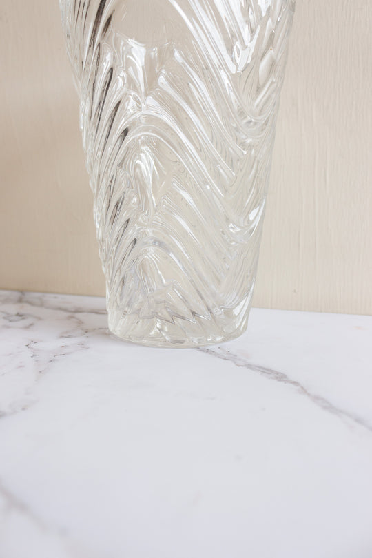 midcentury French glass florist vase