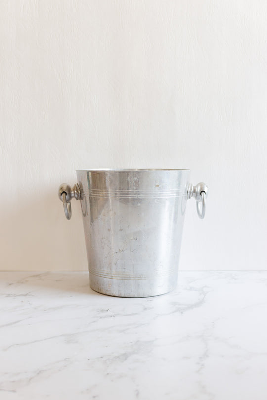 vintage french aluminum champagne bucket