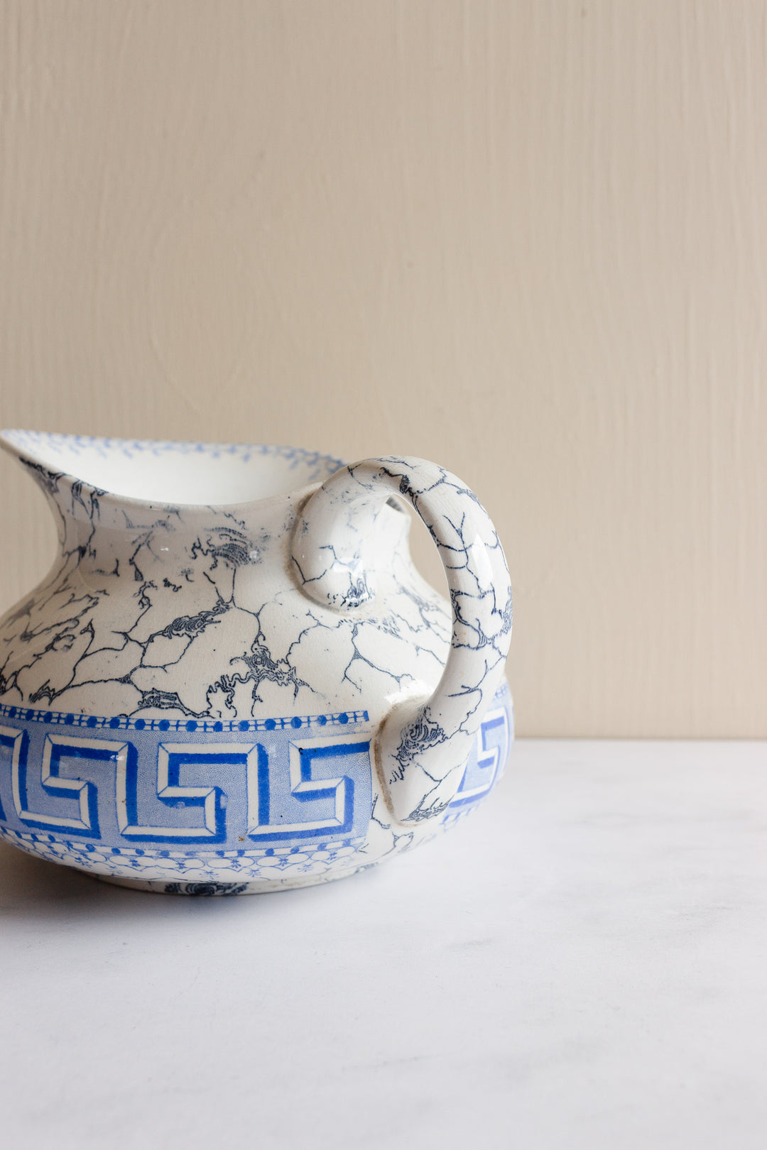 rare turn of the century French Sarreguemines toilette set