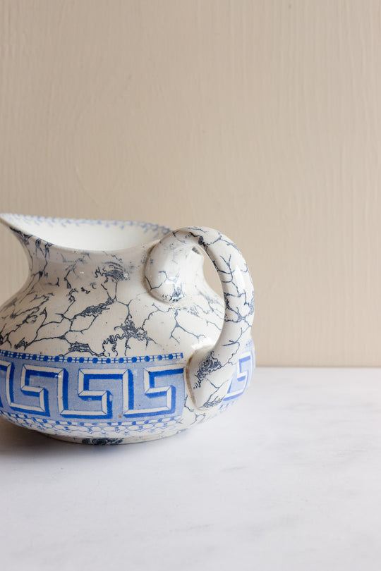 rare turn of the century French Sarreguemines toilette set
