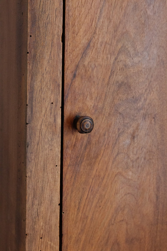 antique french single door chevet with marble top