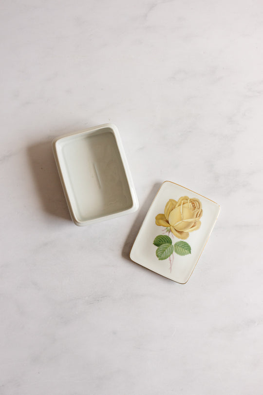 midcentury German porcelain trinket box
