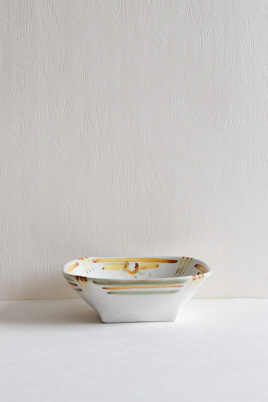 vintage french hand painted quimper bowl, signed