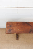 1940s french extra long pine bench