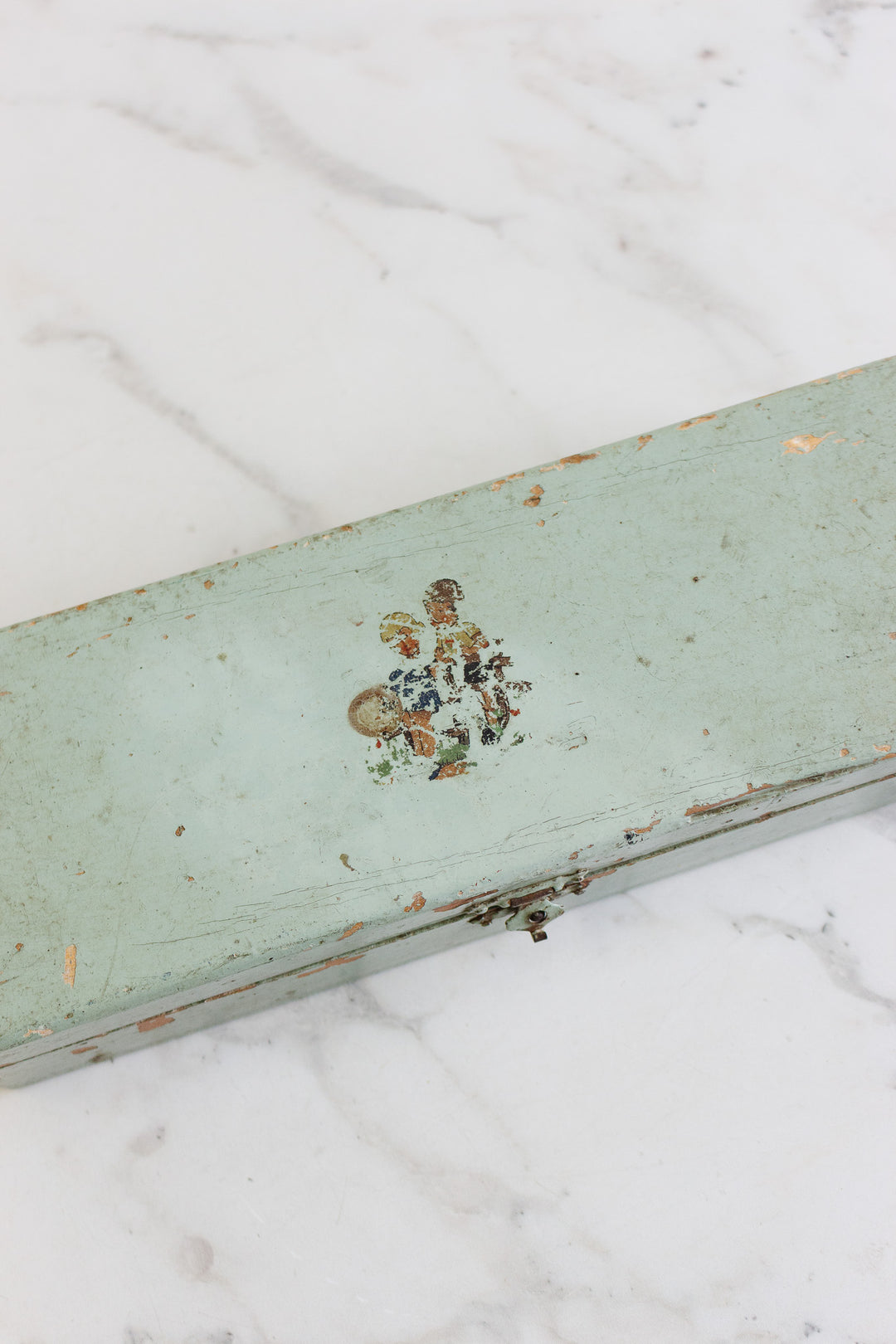 1930s french wooden pencil case