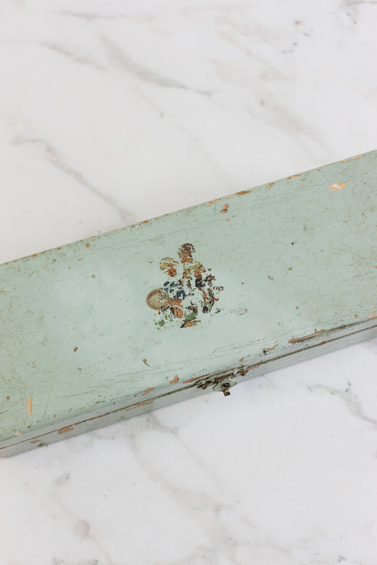 1930s french wooden pencil case