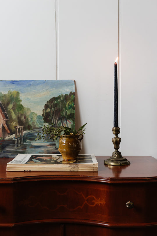 antique french bronze candlestick