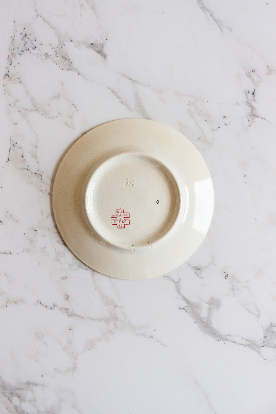 rare antique french "Perse" Sarreguemines talking plates, set of 6