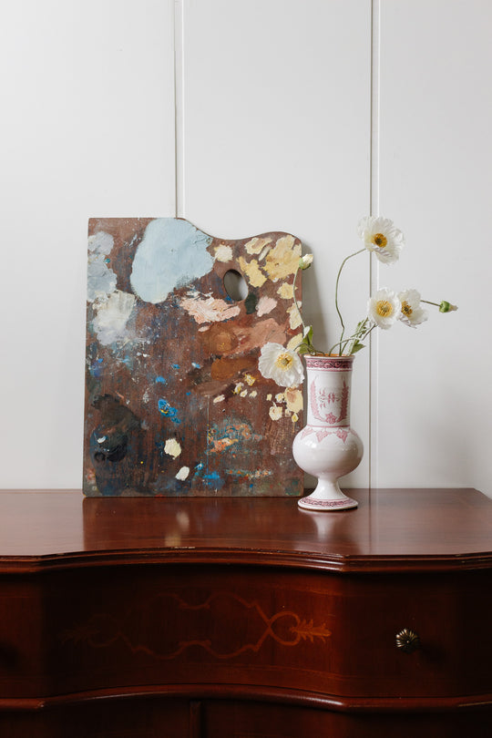 vintage french artist's palette