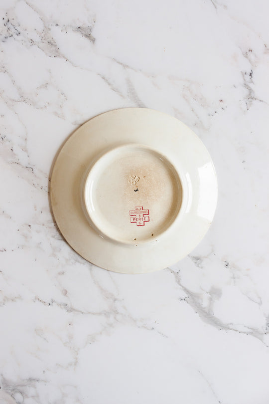 rare antique french "Perse" Sarreguemines talking plates, set of 6