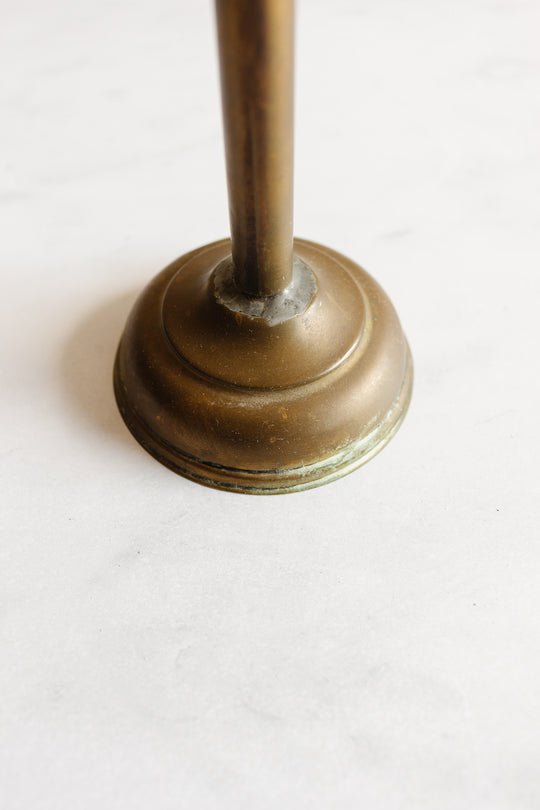 vintage French petite brass oil lamp