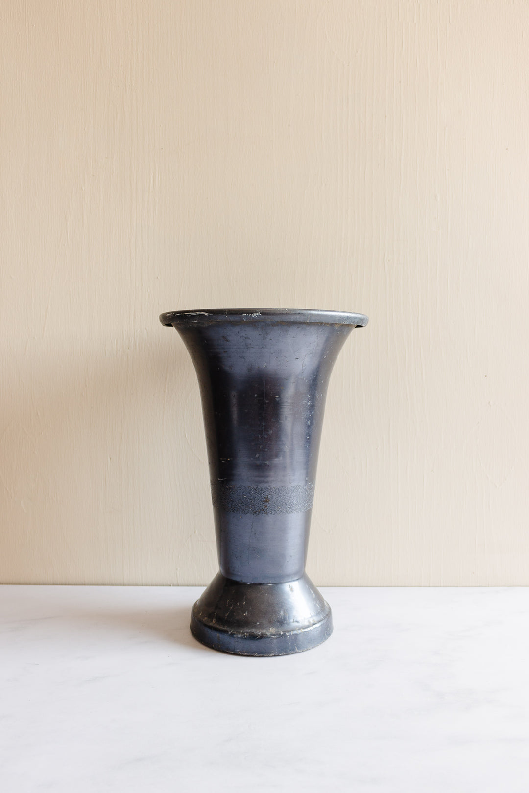 turn of the century French zinc florist vase
