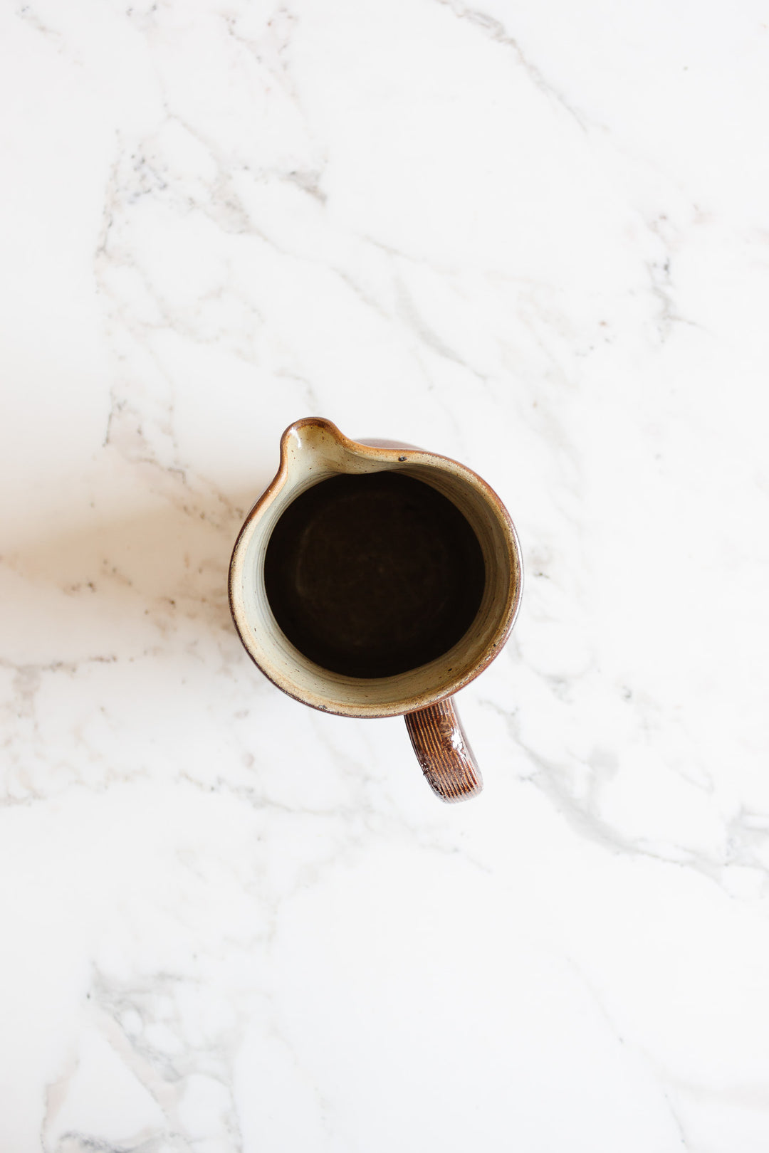 quintessentially French vintage glazed stoneware pitcher
