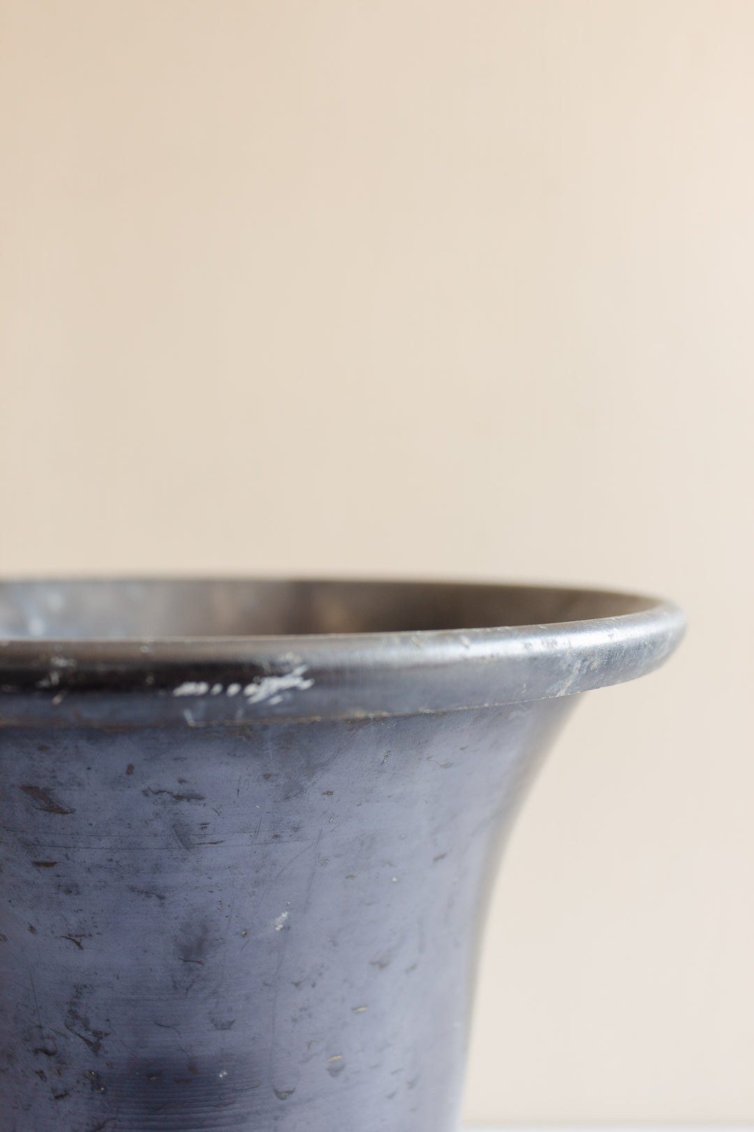 turn of the century French zinc florist vase