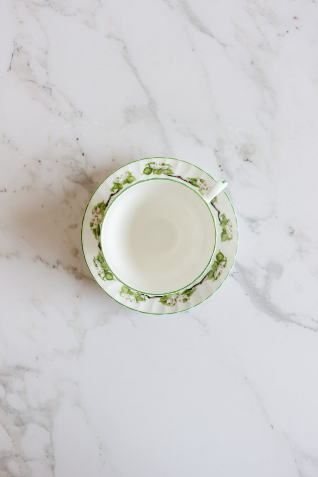 vintage crown staffordshire  teacup and saucer