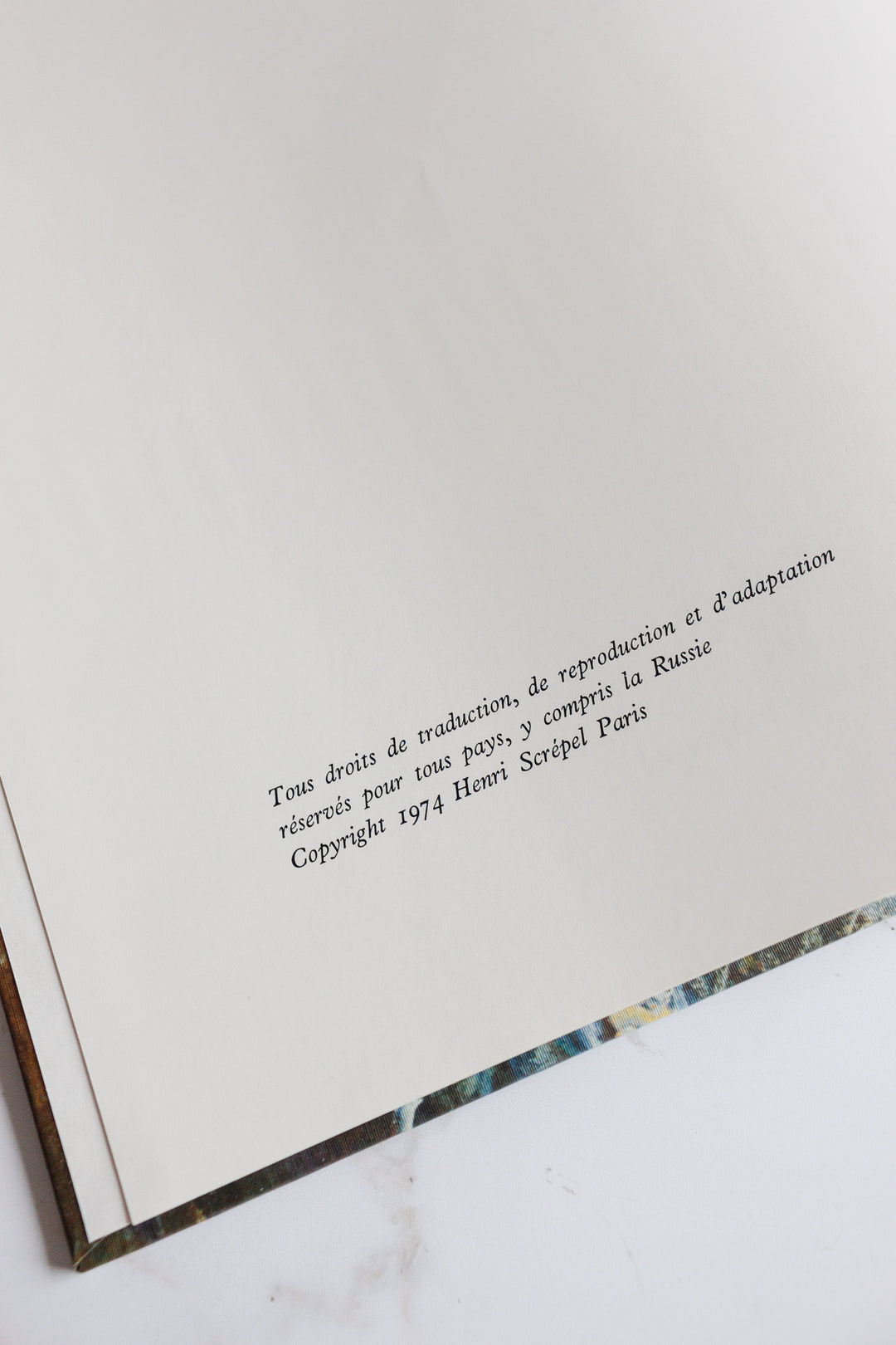 vintage French art book, “monet”