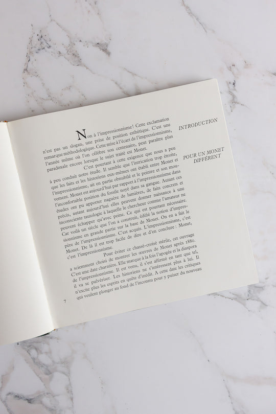 vintage French art book, “monet”