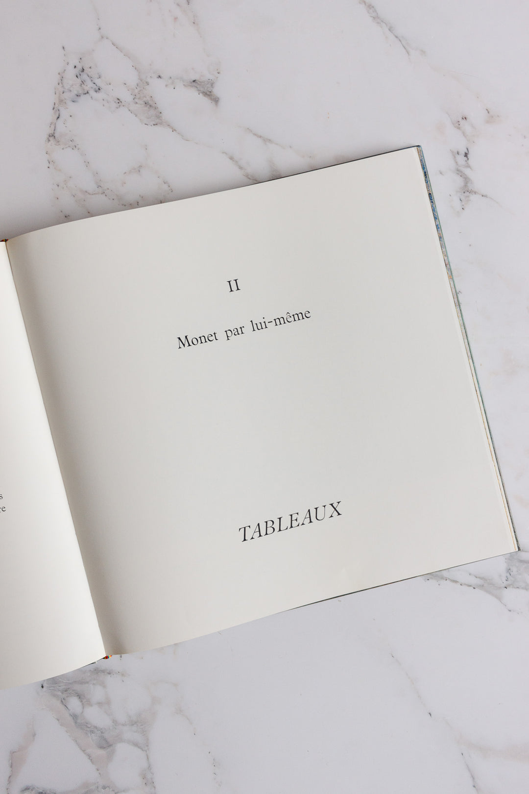 vintage French art book, “monet”